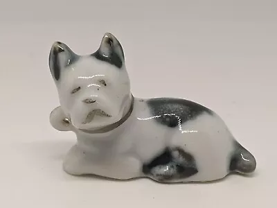 Vintage Ceramic Dog Figurine Cute Frenchie Miniature • $8.50