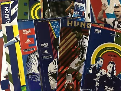 West Brom WBA HOME Programmes 2014/15 2015/16 2016/17 League & Cup Premiership • £4