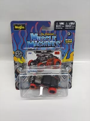 Muscle Machines 1933 Ford Coupe Black Red Tires FLAMES Maisto 2012 Rare Chase • $50.94