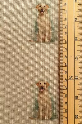 £28 • Buy Labrador Dogs Fabric 80% Cotton 20% Poly Material Metre Upholstered Finish