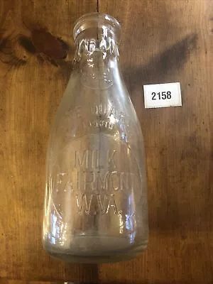 $9.99 • Buy Milk Fairmont W. VA. One Quart Milk Bottle Dairy