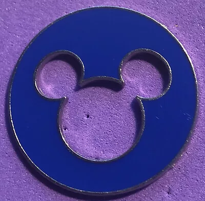 Disney Wdw 2010 Mickey Head Icon Blue Cutout Pin • $6.95