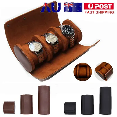 Watch Roll Display Box Leather Travel Case 1/2/3 Slot Storage Wrist Watch Pouch • $29.79