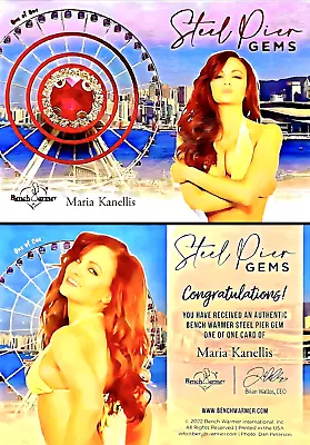 BenchWarmer 2022 National Maria Kanellis 1/1 Red Foil Steel Pier Gems Card • $20.50