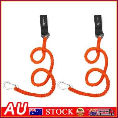 $12.89 • Buy 2pcs Kayak Paddle Leash Fishing Rod Pole Coiled Lanyard Rowing Boat Accessories