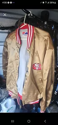 Vintage 80s NFL Swingster SF San Francisco 49ers Satin Football Jacket Sz XLarge • $31