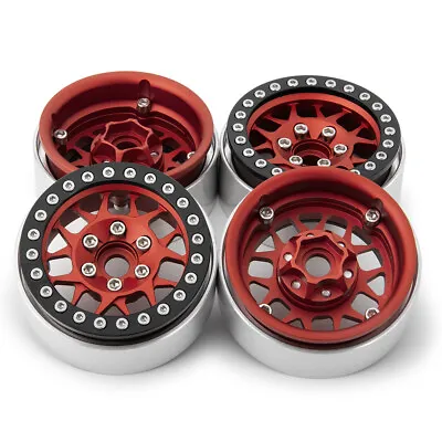 4PCS 2.2  Beadlock Wheel Rims For RC 1:10 SCX10 II 90046 TRX-4 D90 Crawler • £37.96