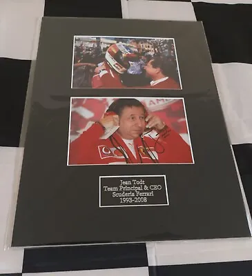 Signed Jean Todt With Michael Schumacher 16x12in Ferrari F1 Display • $87.11