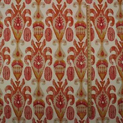 P Kaufmann Matador Cantaloupe Ikat Red Orange Multiuse Fabric By Yard 54 W • $9.99