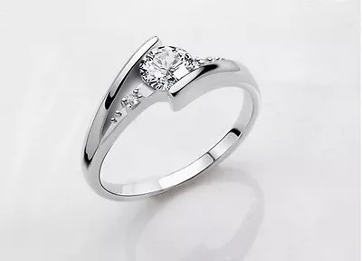  Diamond Ring 925 Silver Size I To U Comes With Gift Pouch • £5.99