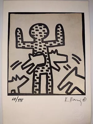 Keith Haring COA Vintage Signed Art Print On Paper Limited Edition Signed Litho • $79.95