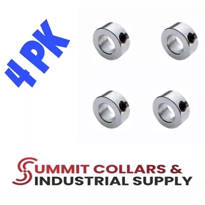 3/4” Set Solid Shaft Collar Zinc Plated. (Qty 4) Free Standard Shipping! • $9.18