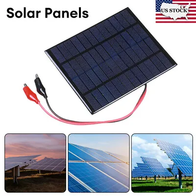 Portable 12V Battery Charger Polysilicon Solar Panel Car Trailer Boat Marine US • $12.49