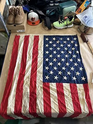 Vintage 50 Star USA American Flag Approximately 56”X 34” • $35