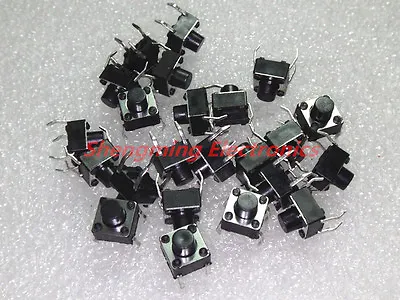 100PCS Momentary Tactile Push Button Switch Tact Switch 6X6X6mm 4-pin DIP-4 • $1.95