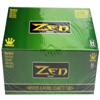 ZEN King Size Menthol Flavored Cigarette Tubes 200ct 84mm [5 Boxes] • $26.34