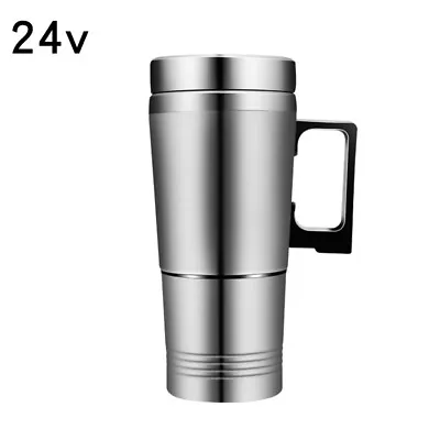 Car Electric Heating Cup Stainless Steel Water Heater Bottle Insulated Drink Mug • £11.39
