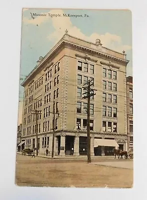 Masonic  Temple McKeesport PA  Posted 1918 • $8.99