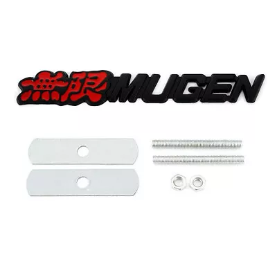 Car Front Hood Grille Emblem Badge Mugen Black Red Metal Decal For Mazda • $24.99