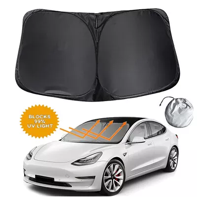 Car Windshield Sun Shade Window Cover For Tesla Model 3 Y X S  Sun Shade Visor • $10.33