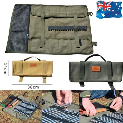 $25.99 • Buy Tent Stake Storage Bag Heavy Duty Canvas Camping Nail Pegs Hammer Pouch Case NEW
