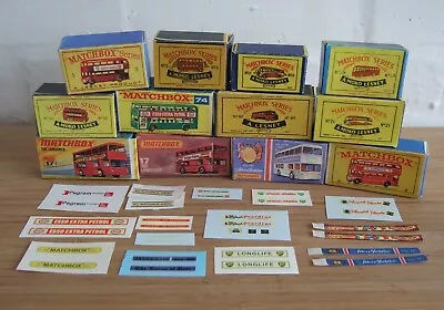 Matchbox Lesney Moko Bus Coach Trolley Repro Boxes & Decals  - Choose From List  • £4.15