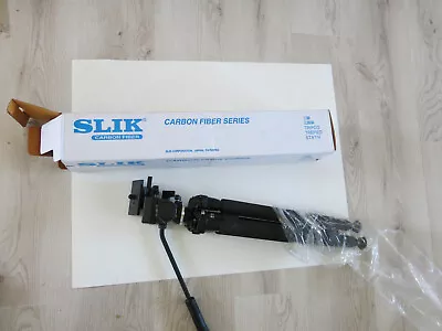 Slik PRO Carbon Fiber Tripod W Head Canon R6 R5 G7 Mark II Sony A7 VI V Nikon Z8 • $179.95