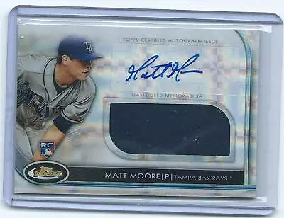 2012 Finest-Matt Moore RC Autograph Jumbo Jersey Refractor-Rays • $5.95