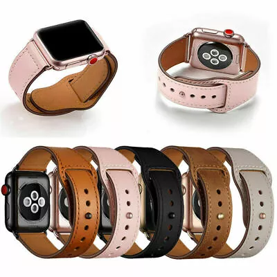 Leather Watch Band Wristbands Strap For Apple Watch Ultra 49mm / Ultra 2 49mm • $18.99