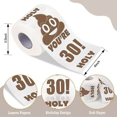 Funny Toilet Paper Roll Birthday Decoration 18th-80th Gifts For Women Men Gifts • £5.99