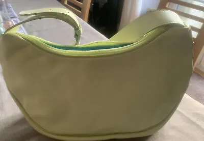 LAMARTHE Italian Leather Lime Green Shoulder Bag Excellent Condition Rarely Used • £12.50