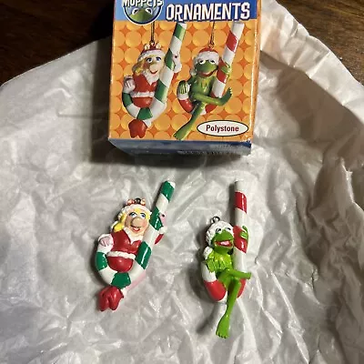 Kermit And Miss Piggy Ornaments Candy Cane Jim Henson’s The Muppets Christmas • $9.99