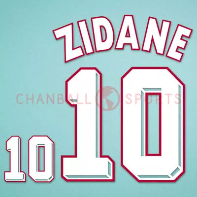 Zidane #10 1998 France Homekit Nameset Printing • £13.19