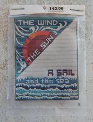 New Dollhouse/Miniature Needlepoint Picture W/ Canvas Wind Sun Sail Sea • $5.99