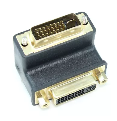 DVI-D Male To DVI-D Female Right Angle (90 Degrees) Adapter • $16.91