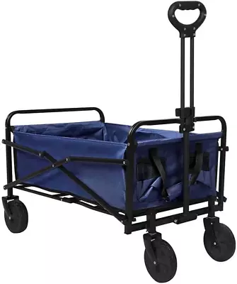 Garden Trolley Wagon Cart Camping Foldable Carts Outdoor Beach 4 Wheels Collapsi • $144.78