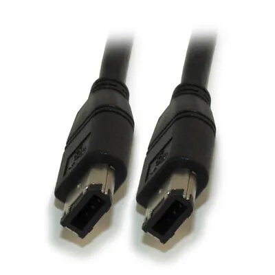 3ft  6 Pin To 6 Pin Firewire 400 / 1394 / ILink Cable  Black • $4.35