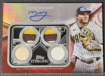 2024 Topps Sterling Manny Machado Quad Patch Relic Autograph /5 - #SSAR-MMA • $19.50