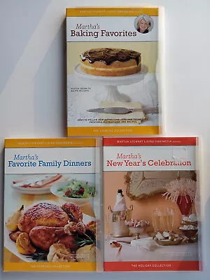 Lot 3 DVDs Martha's Stewart's New Year's Baking Favorites Fave Family Dinners • $11.87