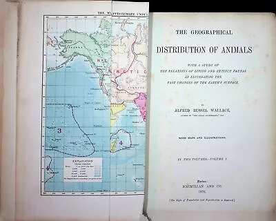 Alfred Russel Wallace / The Geographical Distribution Of Animals 1st Ed 1876 • $3750
