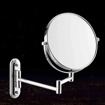 9  Bathroom Wall Shaving Makeup Mirror Telescopic Beauty Mirror 5x Magnification • £18.92