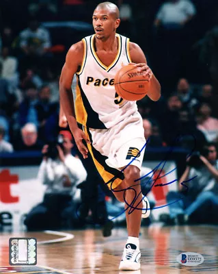 JALEN ROSE SIGNED 8x10 PHOTO INDIANA PACERS MICHIGAN ESPN FAB FIVE BECKETT BAS • $135