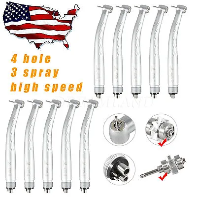10X USA NSK Style Dental High Speed Turbine Handpieces Triple Spray Push 4H Y3BM • $139.99