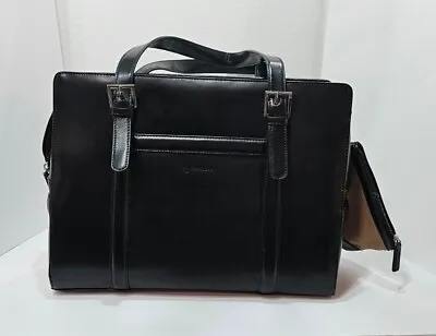 Franklin Covey Black Leather Laptop Professional Work Shoulder Bag Never Used  • $17.97