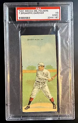 1911 T201 MECCA DOUBLE FOLDERS Tris Speaker/Gardner HOF PSA 3(MC) • $297.50