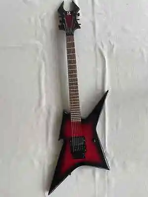 Factory Custom Shaped BC Rich Electric Guitar Large R Mark Black And Red Veneer • $553.19