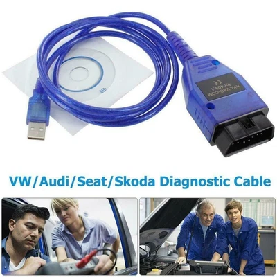 $12.99 • Buy For VW For Audi VAG-COM OBD2 KKL CH340 409.1 Interface Cable Test Line AUB