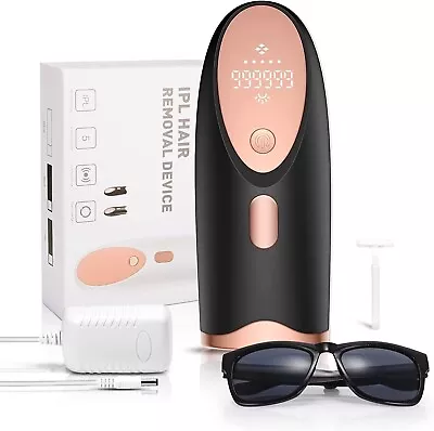 Black Professional Hair Removal Laser With 2 Flash Modes Painless IPL Body • £21.99