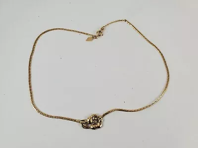  Spring Posey  Gold Tone Pendant Necklace - Sarah Coventry Vintage Jewelry • $12.99