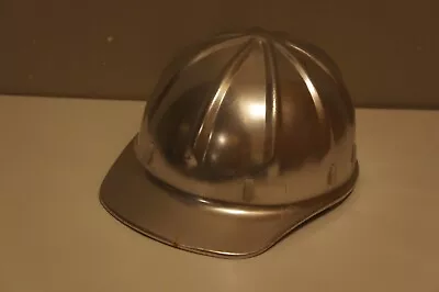 Vintage Aluminum Construction Miner Hard Hat Helmet • $29.95